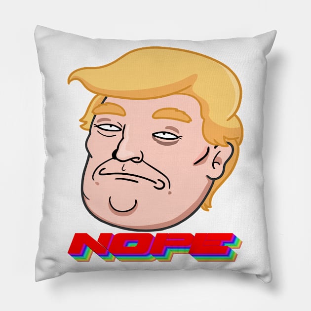 Trump Nope Pillow by ManulaCo