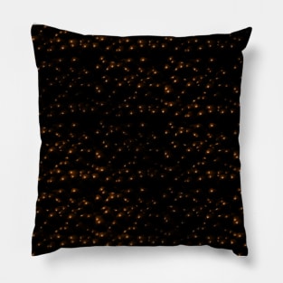 Golden stars in the dark sky Pillow