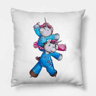 Unicorn Ice Skaters Pillow