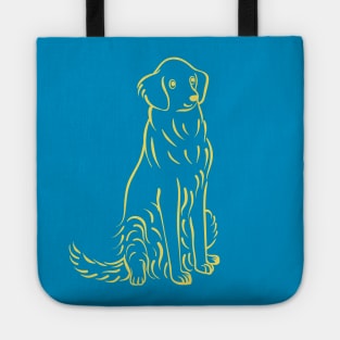 Sitting Golden Retriever Tote