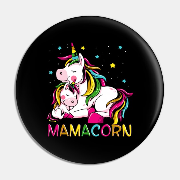 Mamacorn Mothers Day Unicorn Mom Mommycorn Pin by HypeRamen