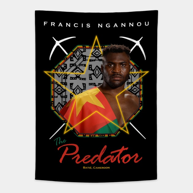 Francis Ngannou Cameroon Tapestry by SavageRootsMMA