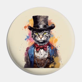 Cat Dressed as a Cowboy Pin