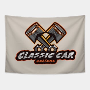 Classic Car Culture Tapestry