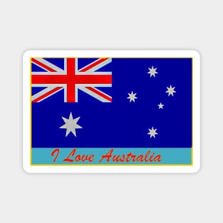 I Love Australia Magnet