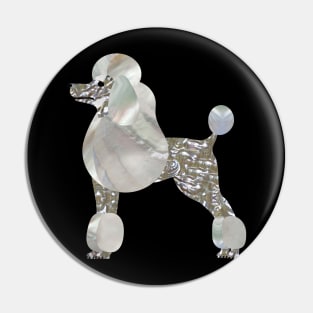 Luxury Pearl and Abalone Poodle Pin