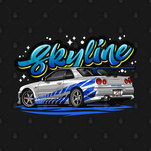 Skyline GTR R-34 (Ice Blue) by Jiooji Project