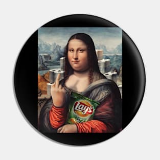 Mona Lisa Funny Shirt Pin