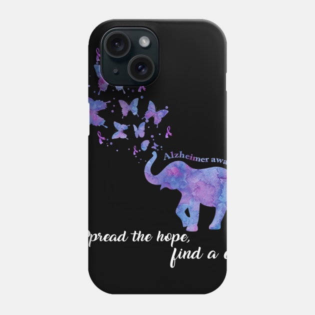 Alzheimer Awareness Spread The Hope Find A Cure Gift Phone Case by thuylinh8