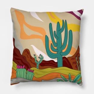 Arizona desert, desert climate, cactus lovers gift Pillow