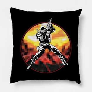 Snake-Eyes Black and White Pillow