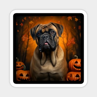 Bullmastiff Halloween Magnet