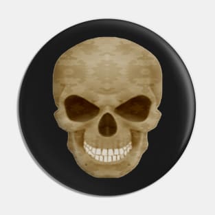 Camouflage Skull Pin