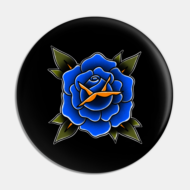 HomeSchoolTattoo Blue Rose - Bluerose - Pin | TeePublic HomeSchoolTattoo Blue Rose - Bluerose - Pin | TeePublic