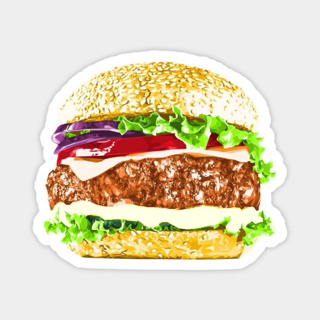 Hamburger Magnet by Bajingseng