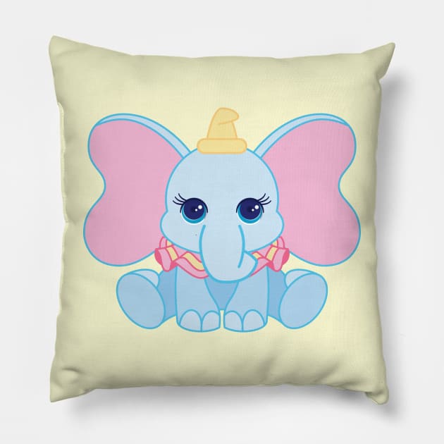 Baby Elephant Pillow by MagicalJunket
