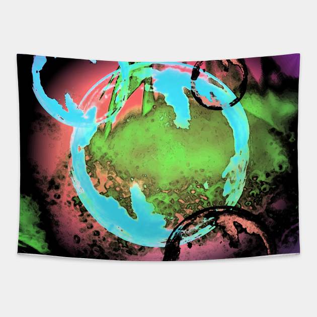 Bubble ink art design Tapestry by DigiDesigns