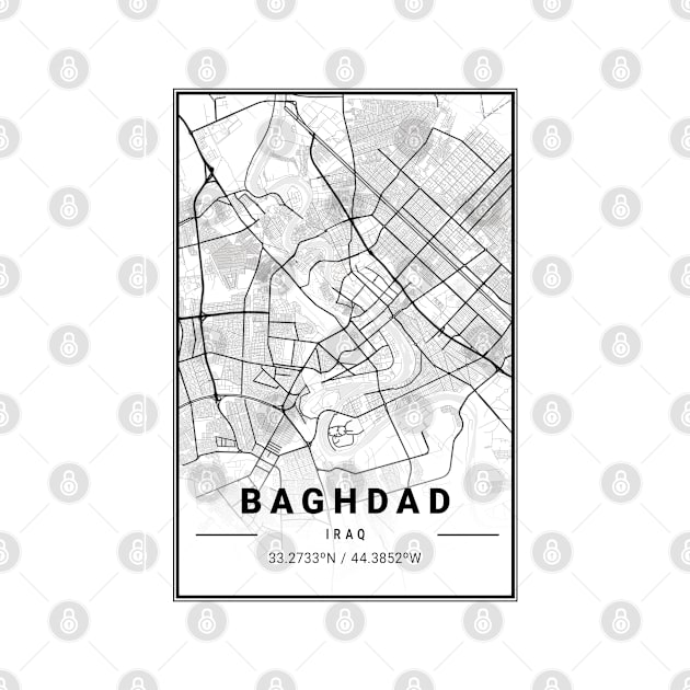 Baghdad Light City Map by tienstencil