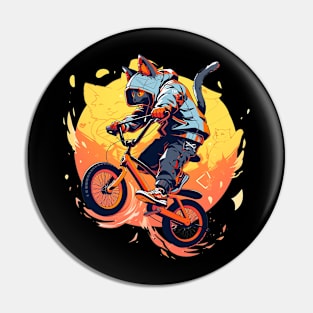 cat bike Pin