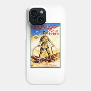 DUNLOP CYCLE TYRES c1914 "Only me and Dunlops left" Vintage Bicycle Advertisement Phone Case