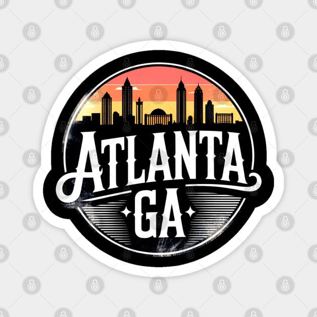 Atlanta GA Magnet by UrbanLifeApparel