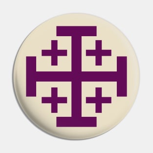 Jerusalem Cross (purple) Pin