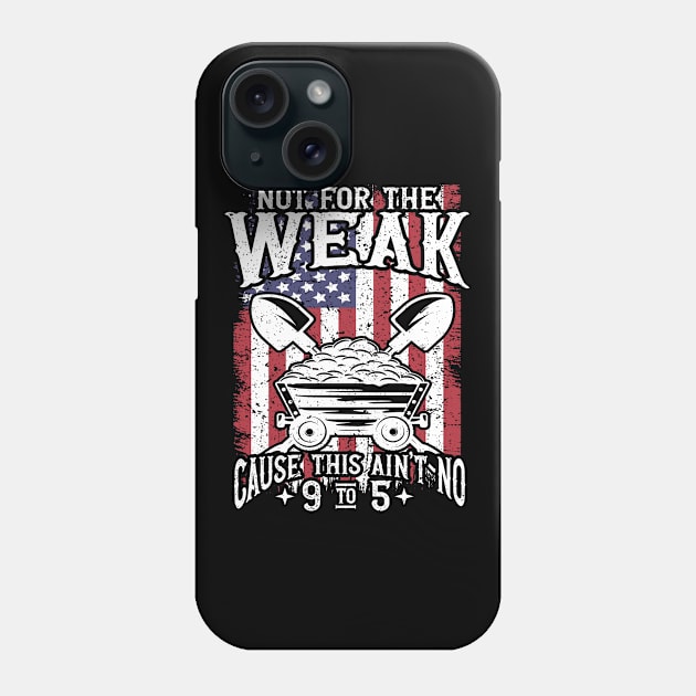 Coalminer Coal Miner Roughneck Coal Mining Phone Case by IngeniousMerch