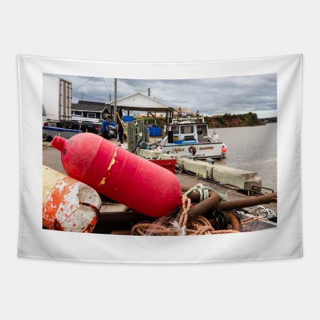 Covehead Harbour Fishing Boat, PEI Tapestry by Robert Alsop