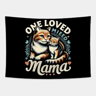 One loved mama - cats Tapestry