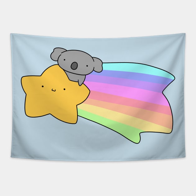 Rainbow Shooting Star Koala Tapestry by saradaboru