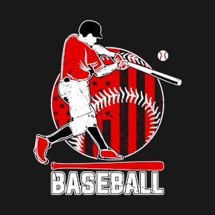 American Flag Baseball Team for Men Boys Girls Women T-Shirt