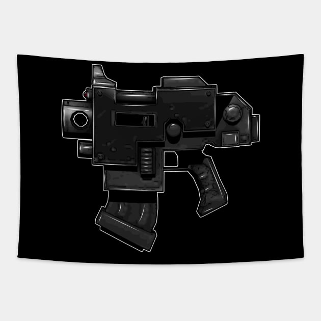 Bolt Pistol Tapestry by SimonBreeze