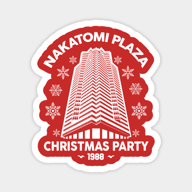 Nakatomi Christmas Party Shirt Magnet by Nikkyta