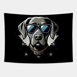 Funny Weimaraner with Sunglasses Tapestry