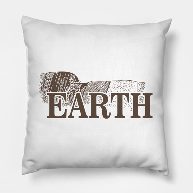 Earth logo symbol Pillow by Creative Art Store