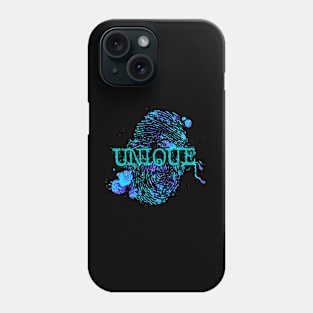 Unique Teal Purple Thumbprint Phone Case