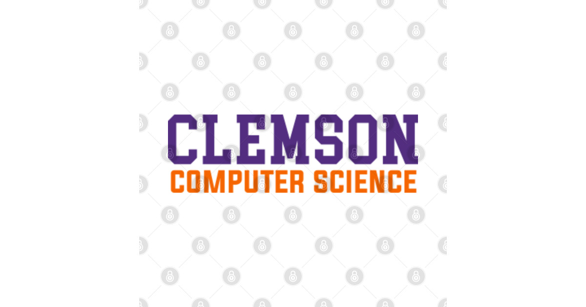 Clemson Computer Science (2 tone Varsity) Clemson Sticker TeePublic