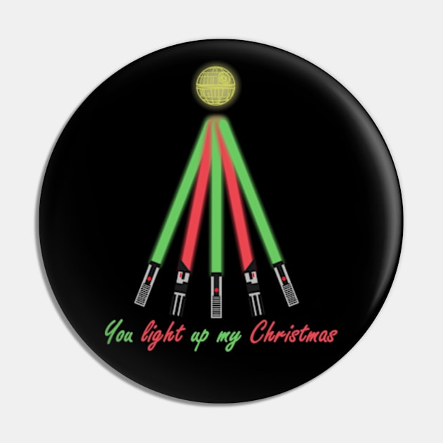 You Light Up My Christmas Pin by TASCHE