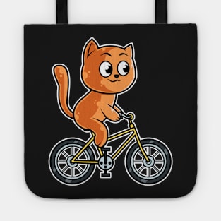 Cat Bicycle Cyclist Cycling graphic Tote