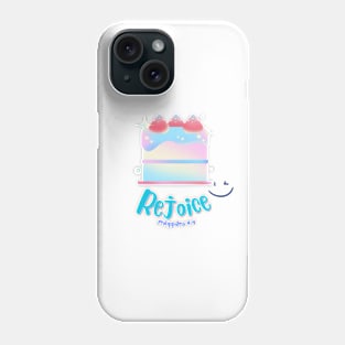 Rejoice Bible verse gift Phone Case