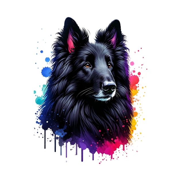 Watercolor Belgian Sheepdog by The Jumping Cart