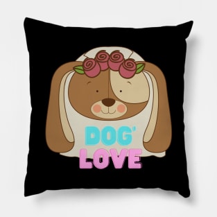 Love dogs my family Pillow