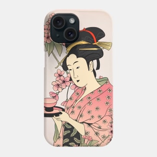 Geisha with Tea Phone Case