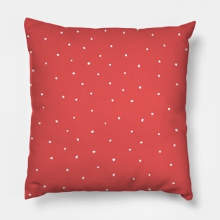 White Spots on Bright Red Pillow