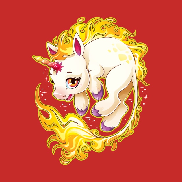 Fire Unicorn by KelleeArt