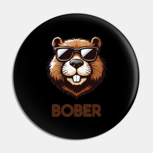 Funny Polish Internet Meme Bobr Bober Kurwa Beaver Sunglasses Pin