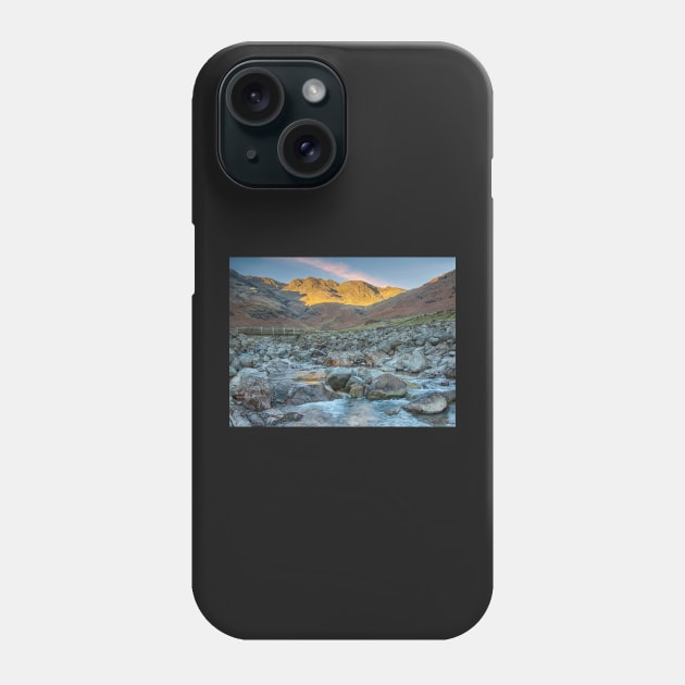 Crinkle Crags Winter Sun Phone Case by Reg-K-Atkinson