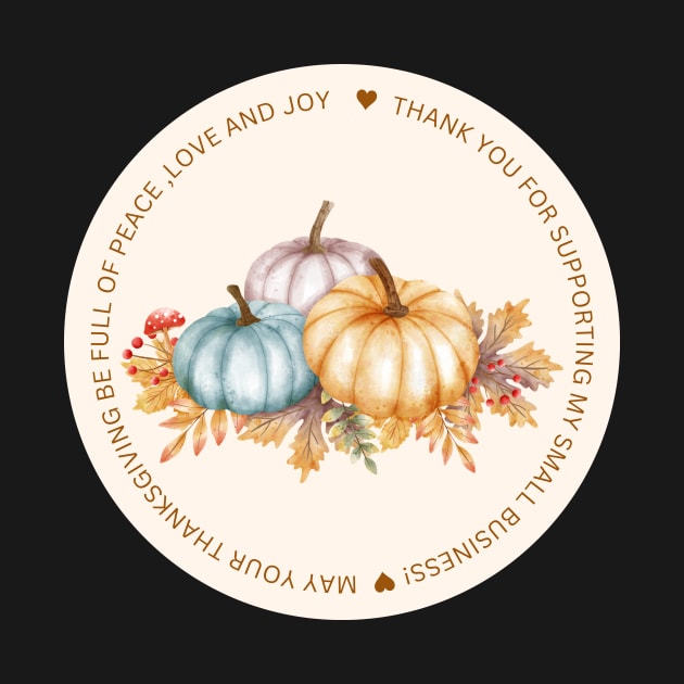 ThanksGiving - Thank You for supporting my small business Sticker 03 by LD-LailaDesign