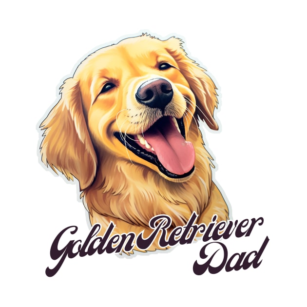 Golden Retriever Dad T-Shirt - Dog Lover Gift, Pet Parent Apparel by Baydream