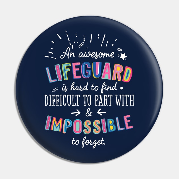 An awesome Lifeguard Gift Idea - Impossible to Forget Quote Pin by BetterManufaktur